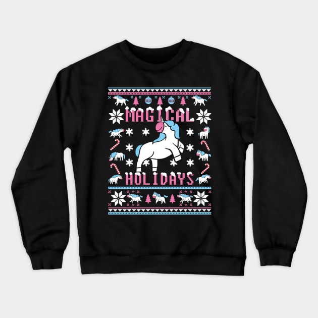 Funny Unicorn Lover Ugly Christmas Sweater Crewneck Sweatshirt by KsuAnn